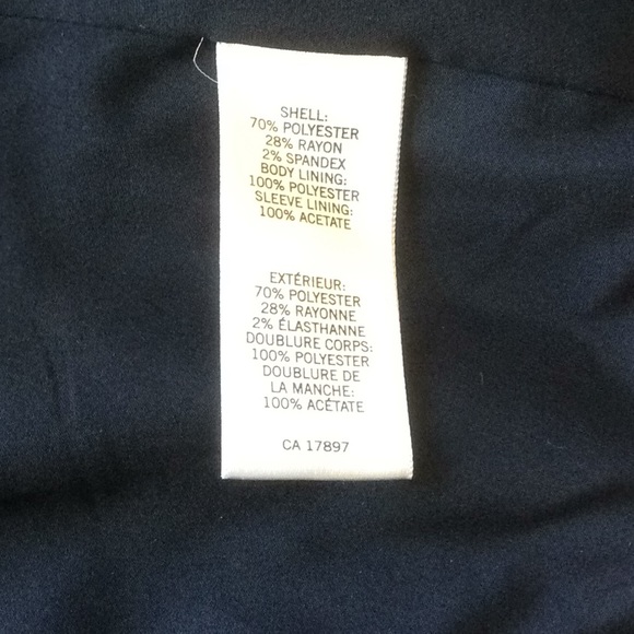 Banana Republic Petite Short Pinstripe Blazer Size 4 - Picture 6 of 8